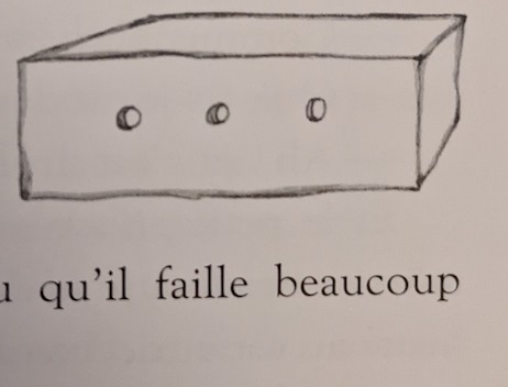 Antoine de Saint Exupery's drawing of a sheep in a box